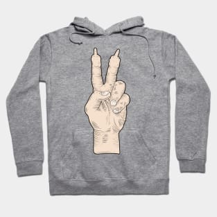Peace Sign Finger Hoodie